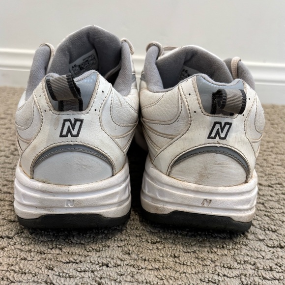 New Balance Classic White and Gray 408 Dad Shoes - Picture 2 of 8
